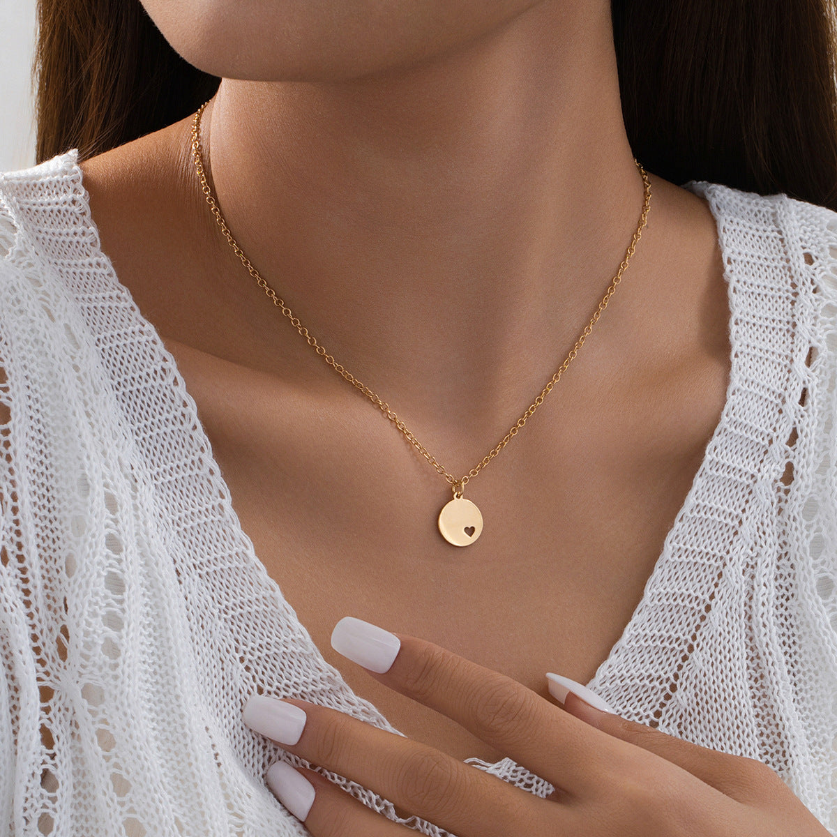 Planderful Vienna Verve Love Disc Tag Necklace – Elegant Daily Wear