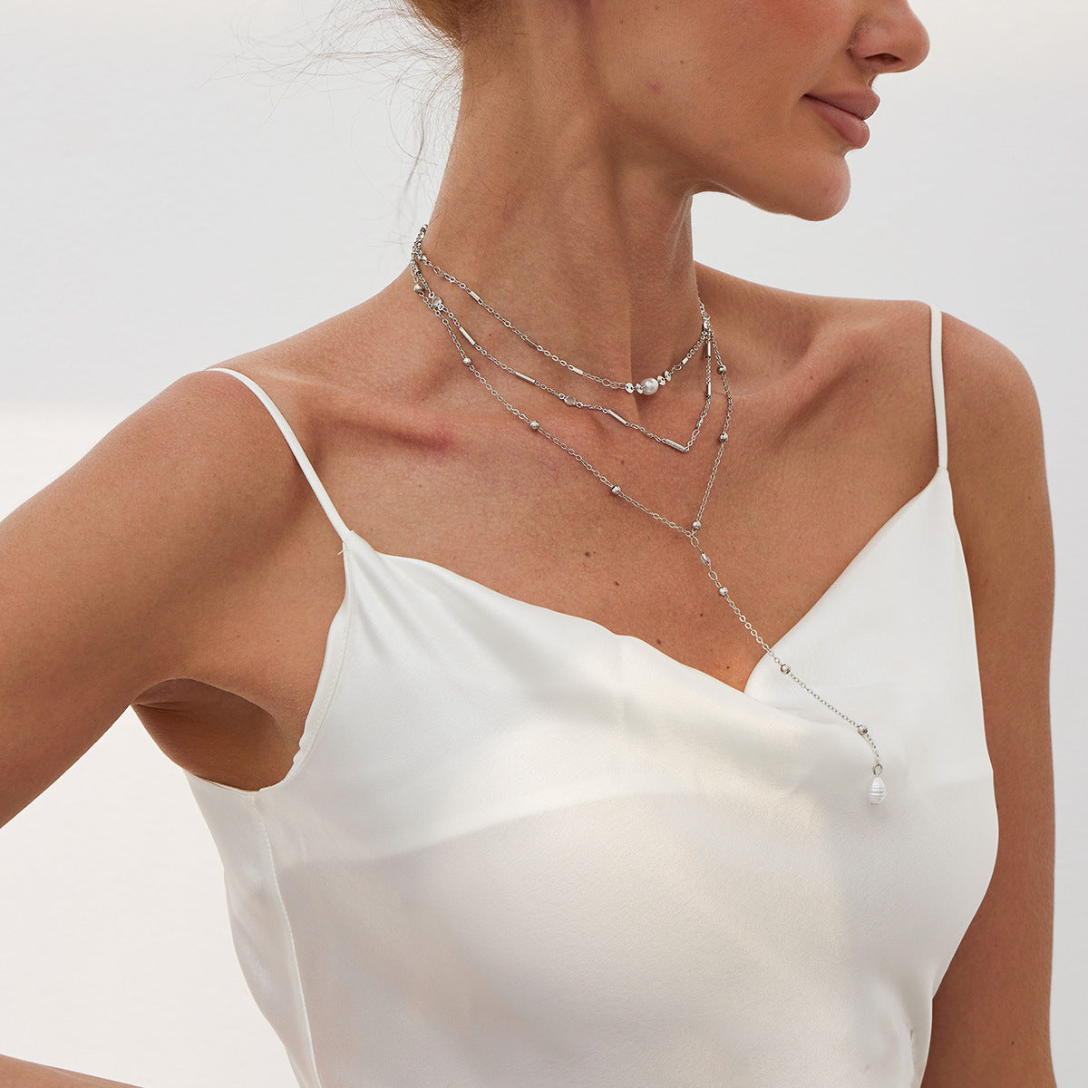 Planderful Vienna Verve Necklace – Elegant Geometric Y-Shaped Design