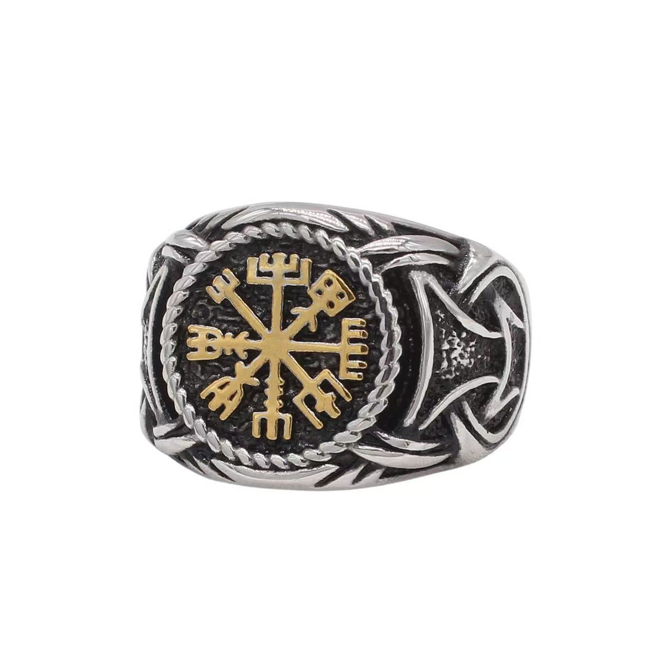 Planderful Jewelry Mens Viking Ring Stainless Steel