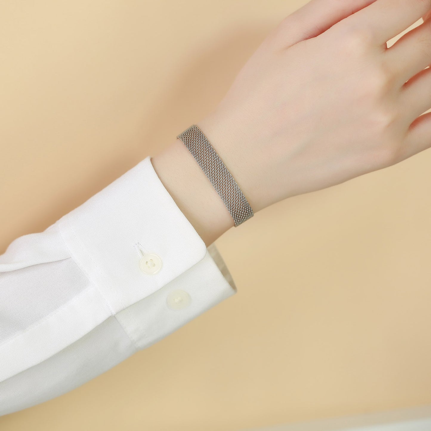 Foreign Trade Jewelry Gold Women's Stainless Steel Bracelet