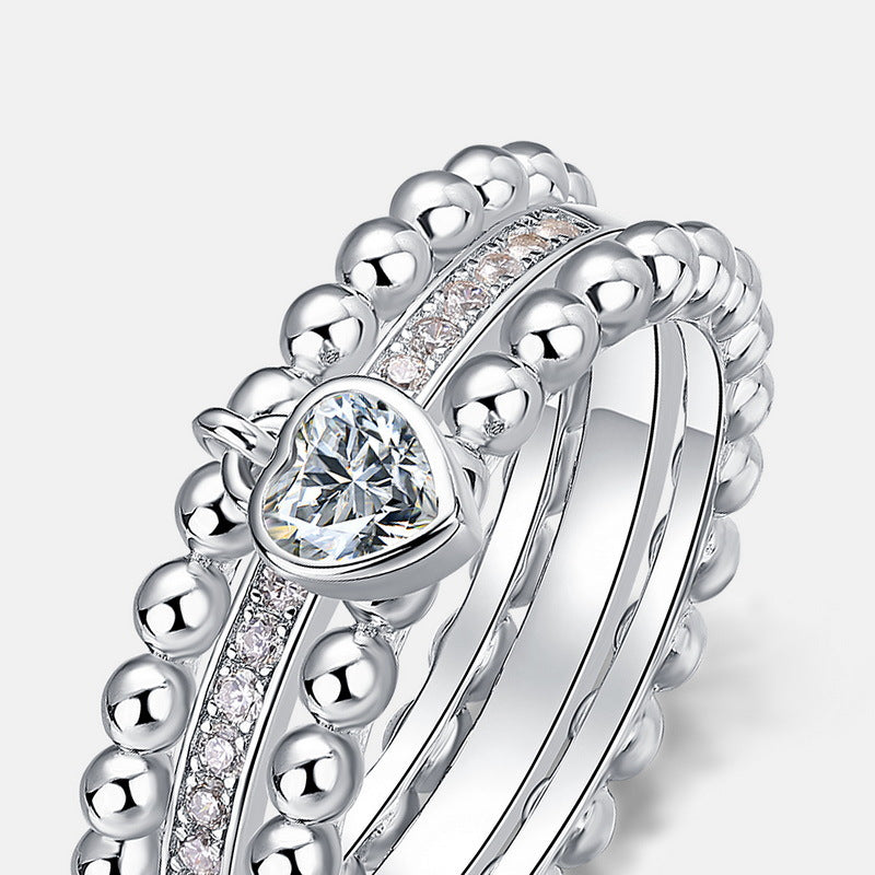 Planderful Stackable Moissanite Sterling Silver Ring – 4 × 4 mm, 0.2 ct