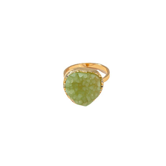 Green Resin Street Style Ring - Vienna Verve Collection