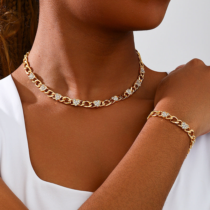 Planderful Vienna Verve Thick Chain Jewelry Set for Women