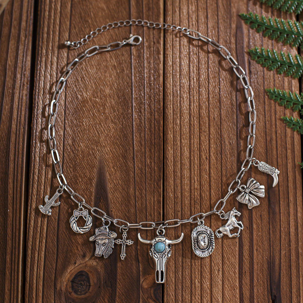 Western Cowboy Hat & Turquoise-Style Necklace