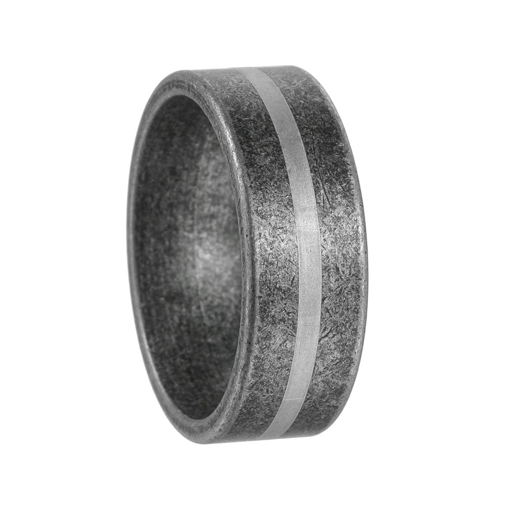 Stainless Steel Ring 8mm Line Design Retro Style Trendy For Men And Women Everyday Genie Planderful