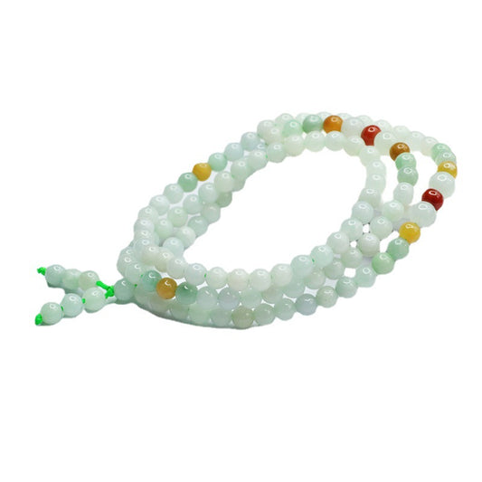 Natural Jade Necklace Buddha Beads A Grade Jade Beads Chain Jewelry