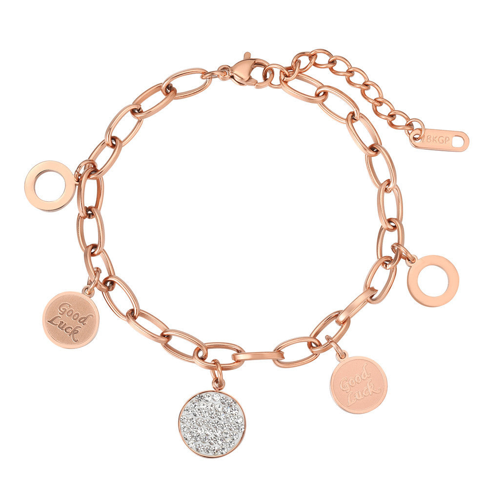 Unisex Zircon Steel Bracelet By Planderful Everyday Genie Collection Durable Everyday Wear Gift For Him And Her