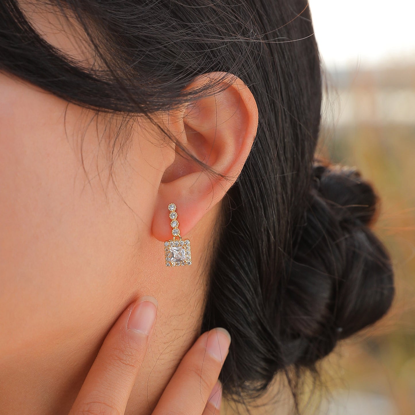 Earrings Zircon Earrings Gold Earrings Women's Fashion Jewelry Wholesale