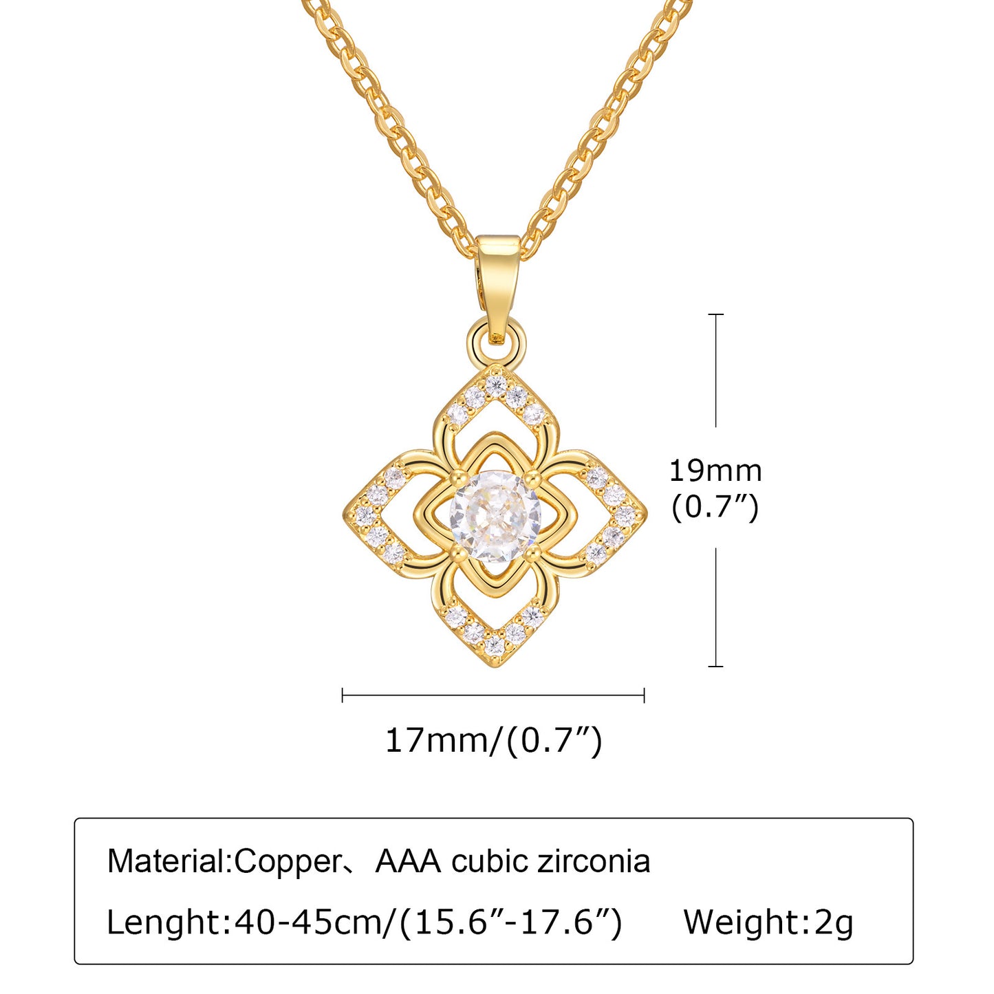 European And American Cross-Border Zircon Flower Necklace