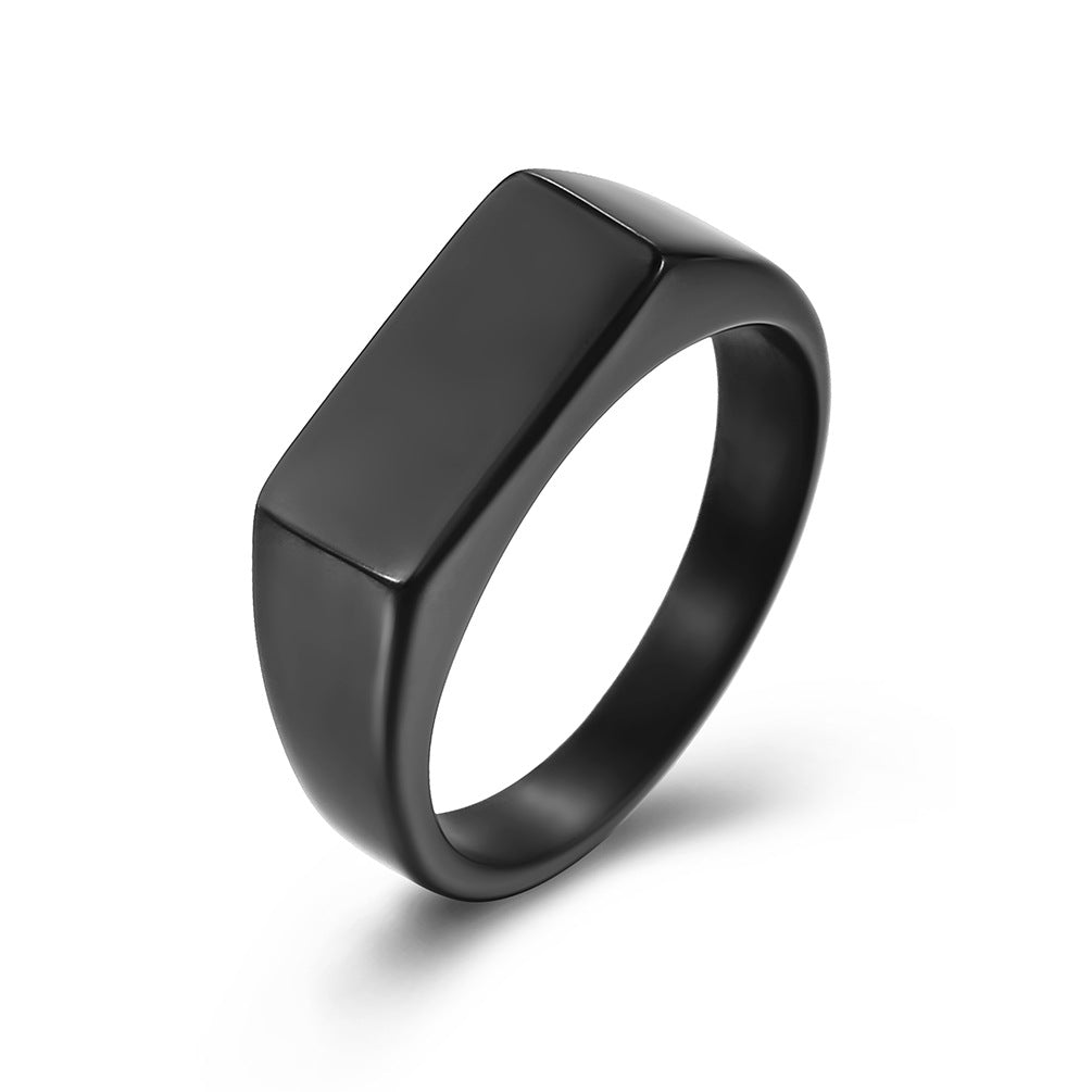 INS Neutral Cold Wind Titanium Steel Seal Ring for All