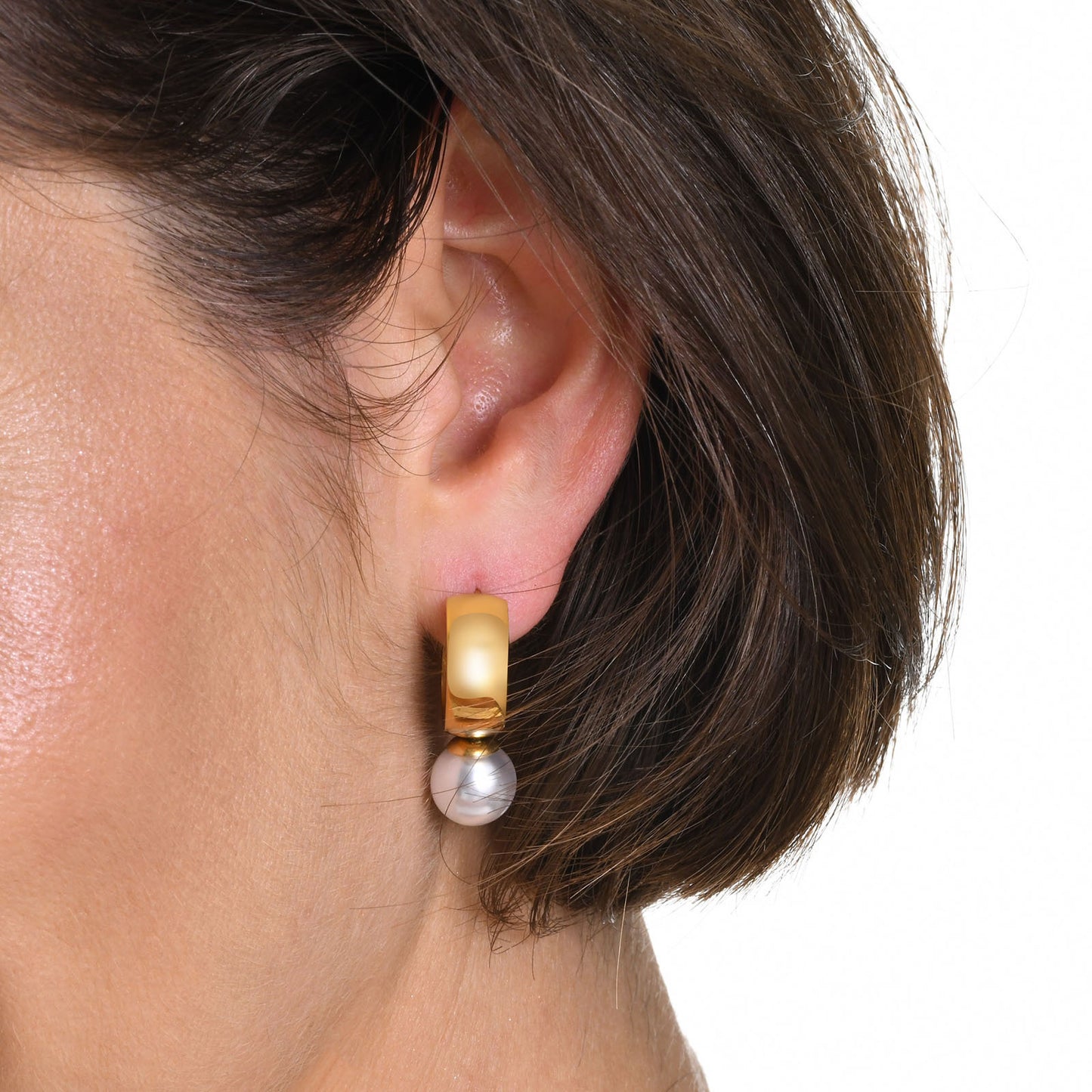 European And American Jewelry Stainless Steel 18k Gold Earrings