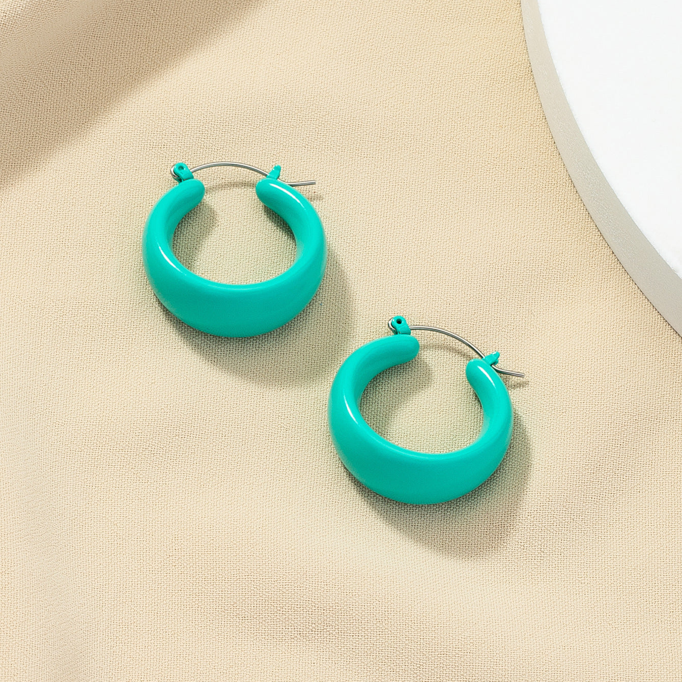 Candy Color Fashion Earrings with Lacquered Finish - Wholesale Pair