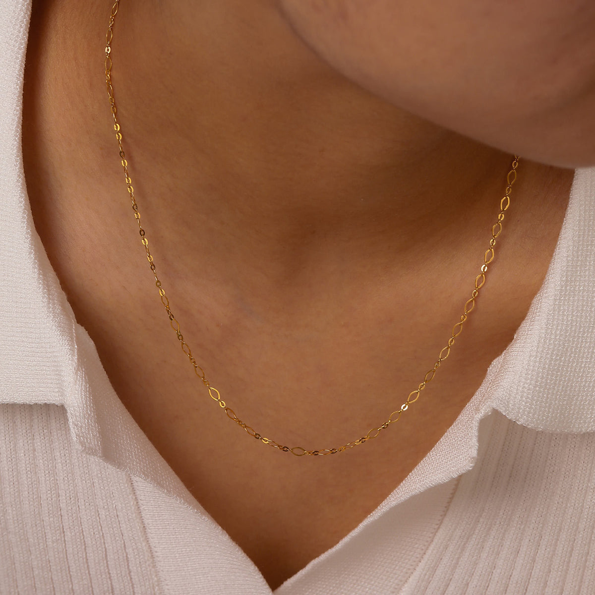 Rhombus Handmade Chain Gold Stainless Steel Bracelet