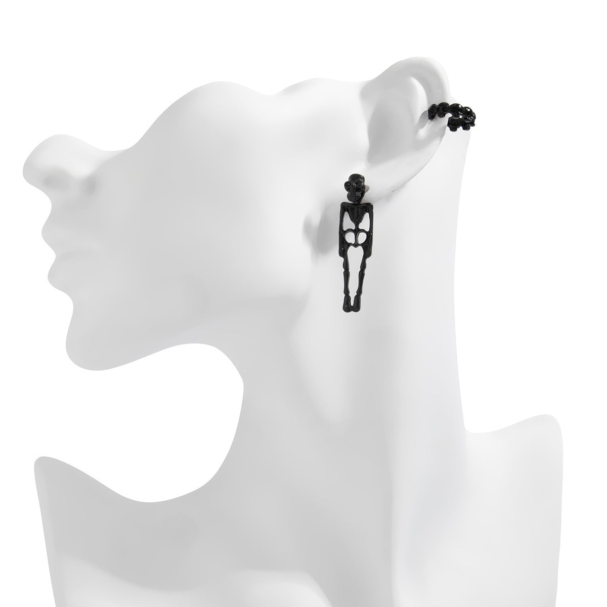 Planderful Halloween Skull Earrings Vienna Verve Retro Dark Style Statement For Gothic Fans