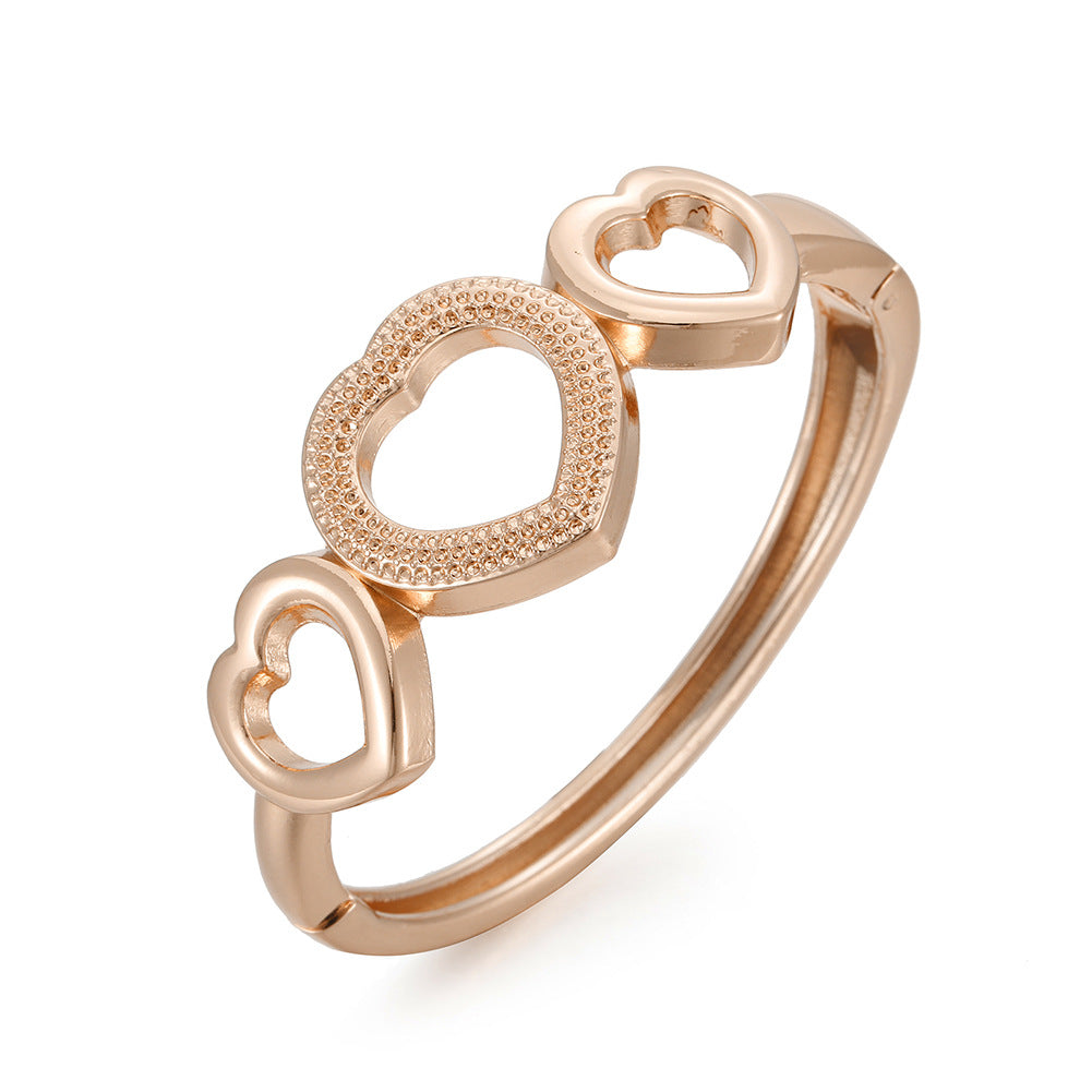 Heart's Embrace Titanium Steel Bracelet - Personalized Edition