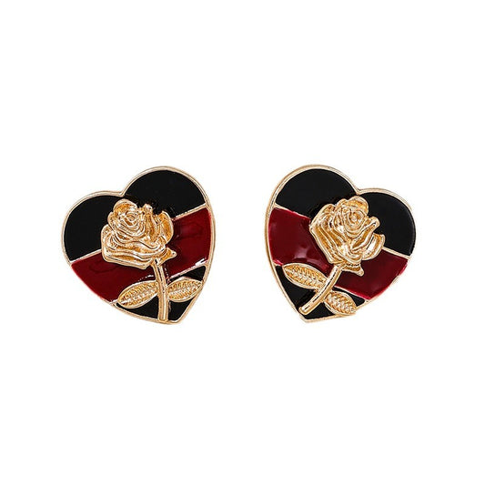 Rosebud Romance Metal Stud Earrings from Vienna Verve Collection
