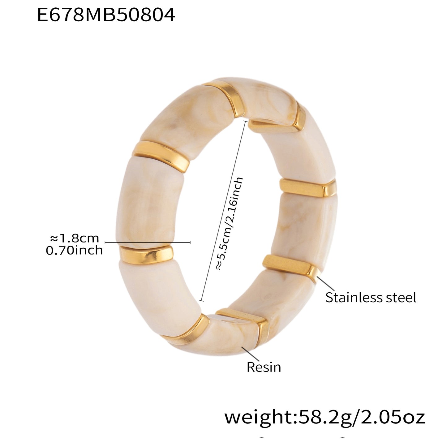 Planderful Everyday Genie Resin Elastic Bracelet For Fashion