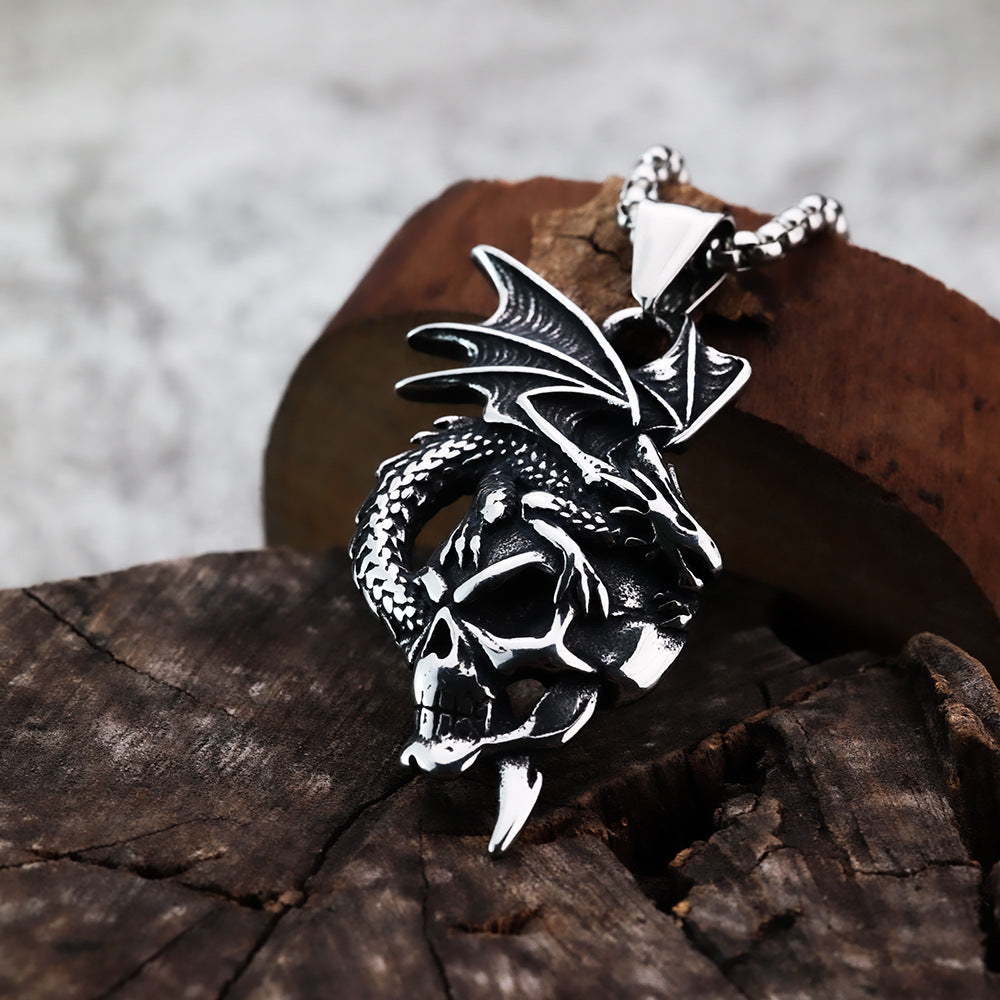 European and American Jewelry Titanium Steel Pterosaur Necklace