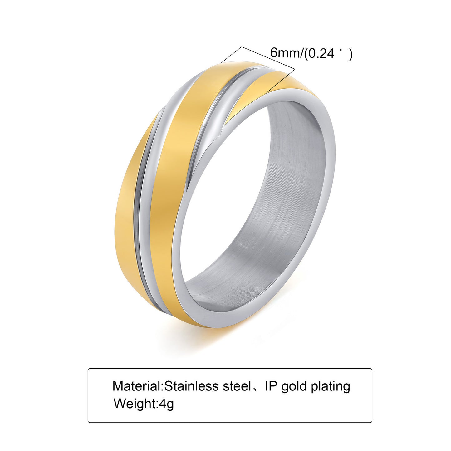 Men's Rings Titanium Steel Ring Stainless Steel Minimalist Style