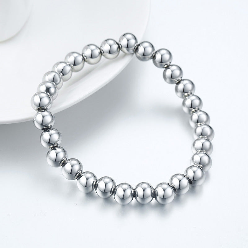 Stainless Steel Bead Bracelet Fashion Titanium Steel Jewelry