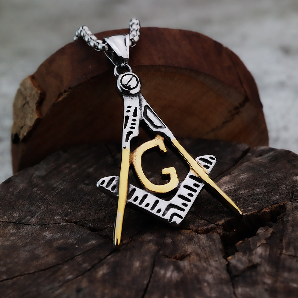 Cross-Border New Pendant with Simple Personality AG Freemason Fashion Pendant for Men