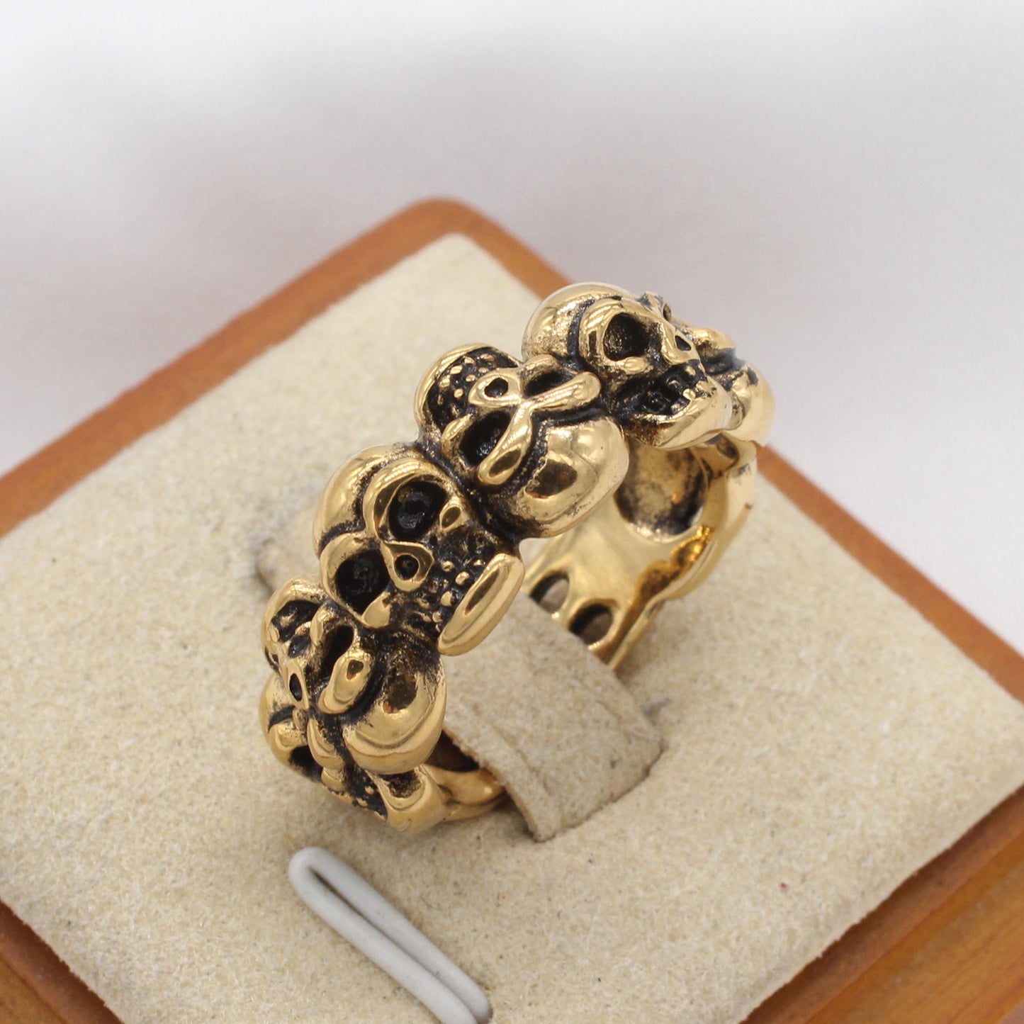 Planderful Jewelry Vintage Skull Ring For Men In Titanium Steel European American Style