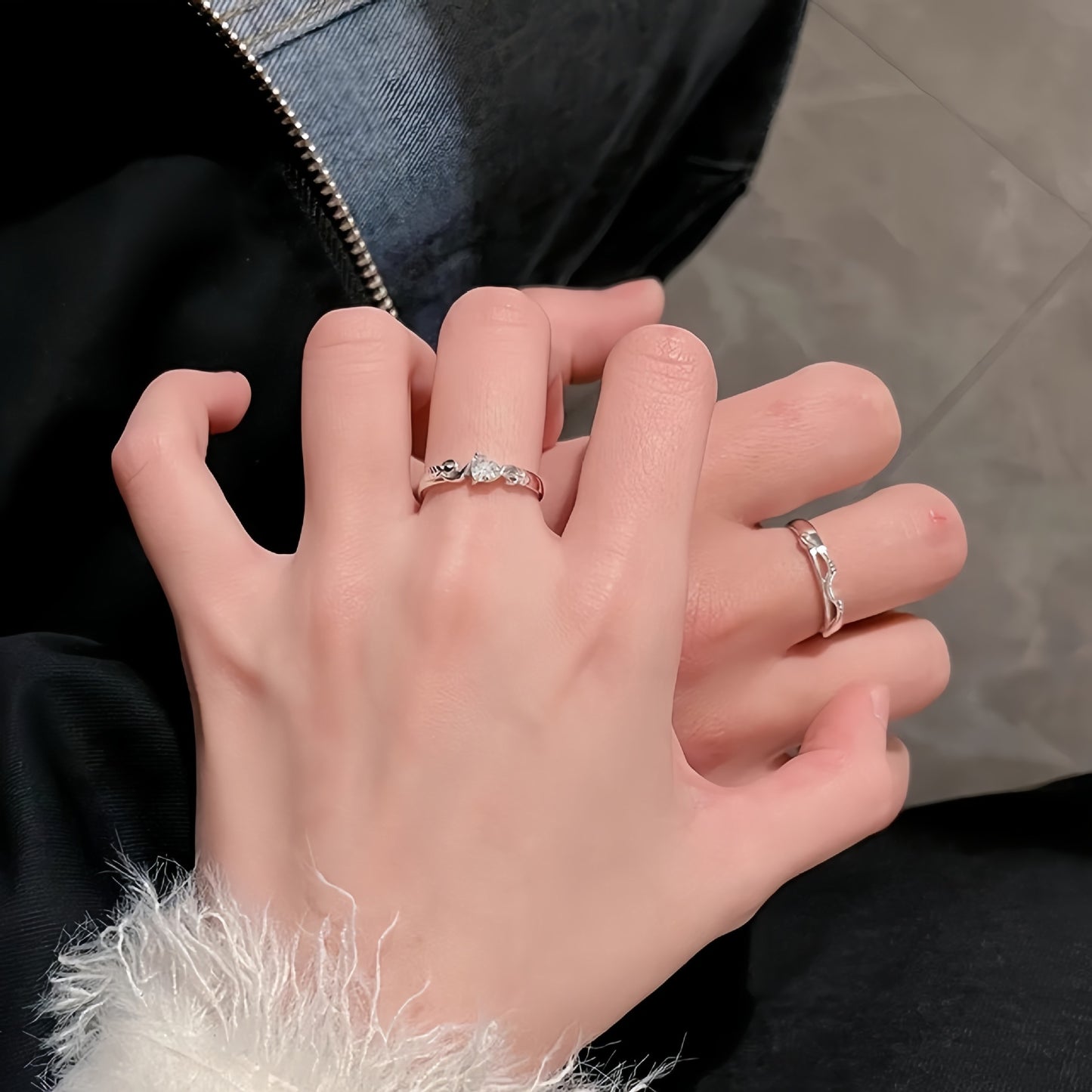 Planderful Sterling Silver Cupid's Arrow Ring For Couples Adjustable Fit Elegant Gift For Girlfriend Or Boyfriend