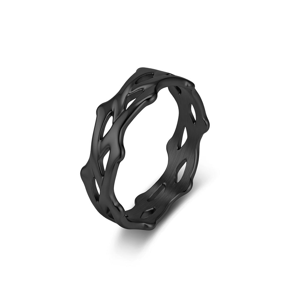 Thorn Vines Weave Stainless Steel Ring For Unisex Without Gender Vines Wedding