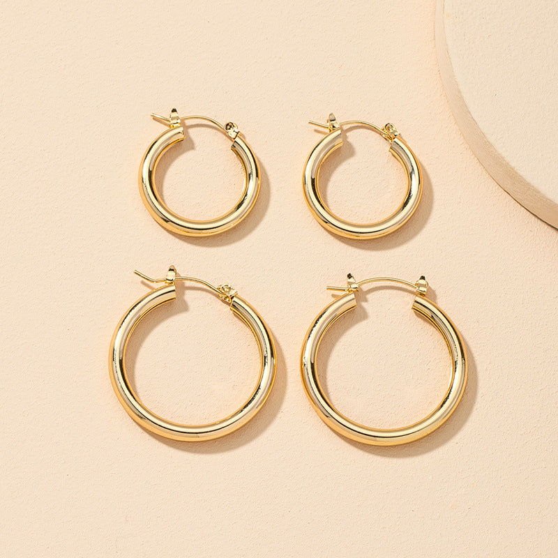 Wholesale Fashion Earrings Set with Metal Cross-border Design - 2 Pairs