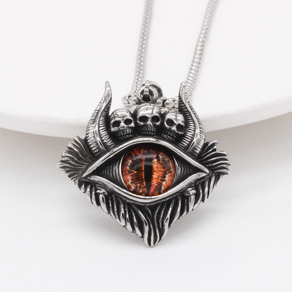 Personalized Skeleton Ox Pendant Titanium Steel By Planderful For Men Unisex Protection Symbol