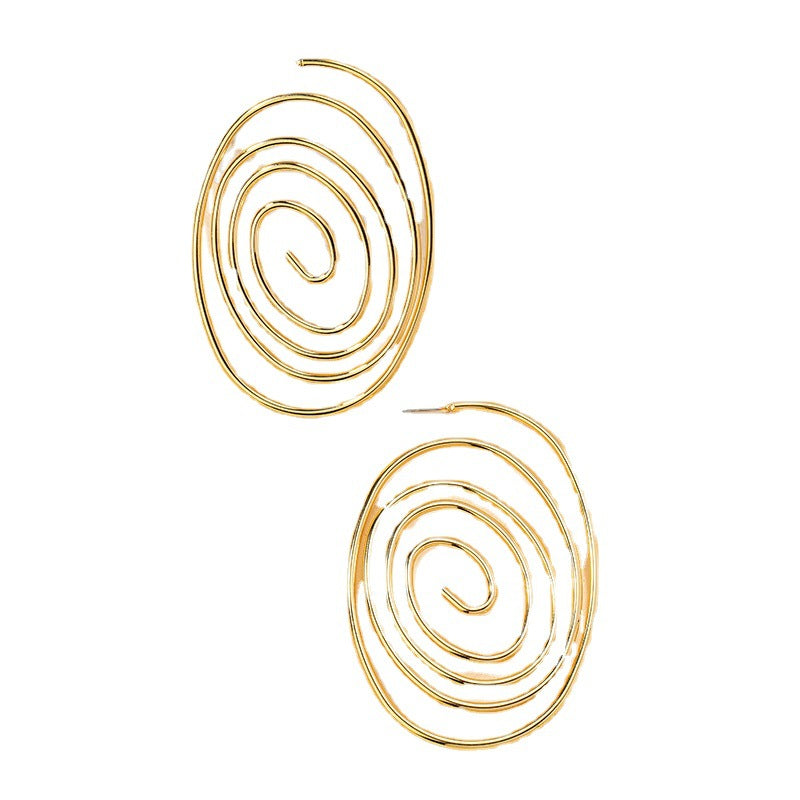 Extravagant Spiral Hoop Earrings for Women - Elegant Vienna Verve Collection