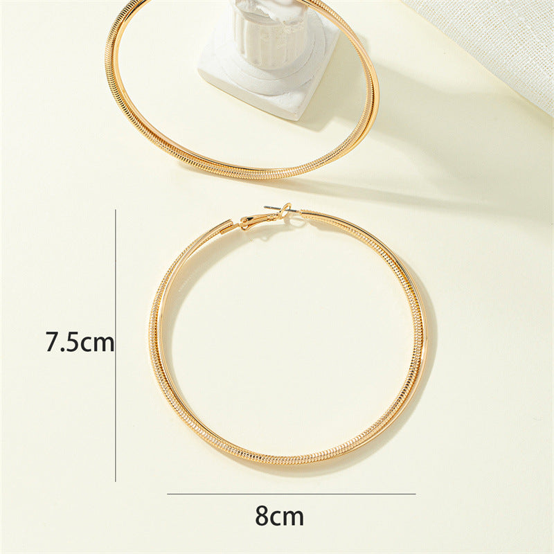 Chic Breeze Double Hoop Earrings - Vienna Verve Collection