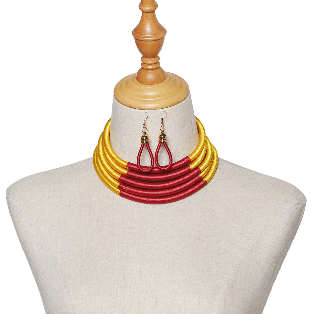 Handmade Silk Cross-border Choker Necklace with European/American Style
