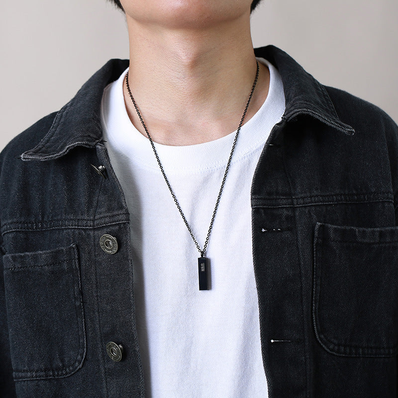 New Product Launch Titanium Steel Zircon Urn Pendant for Men