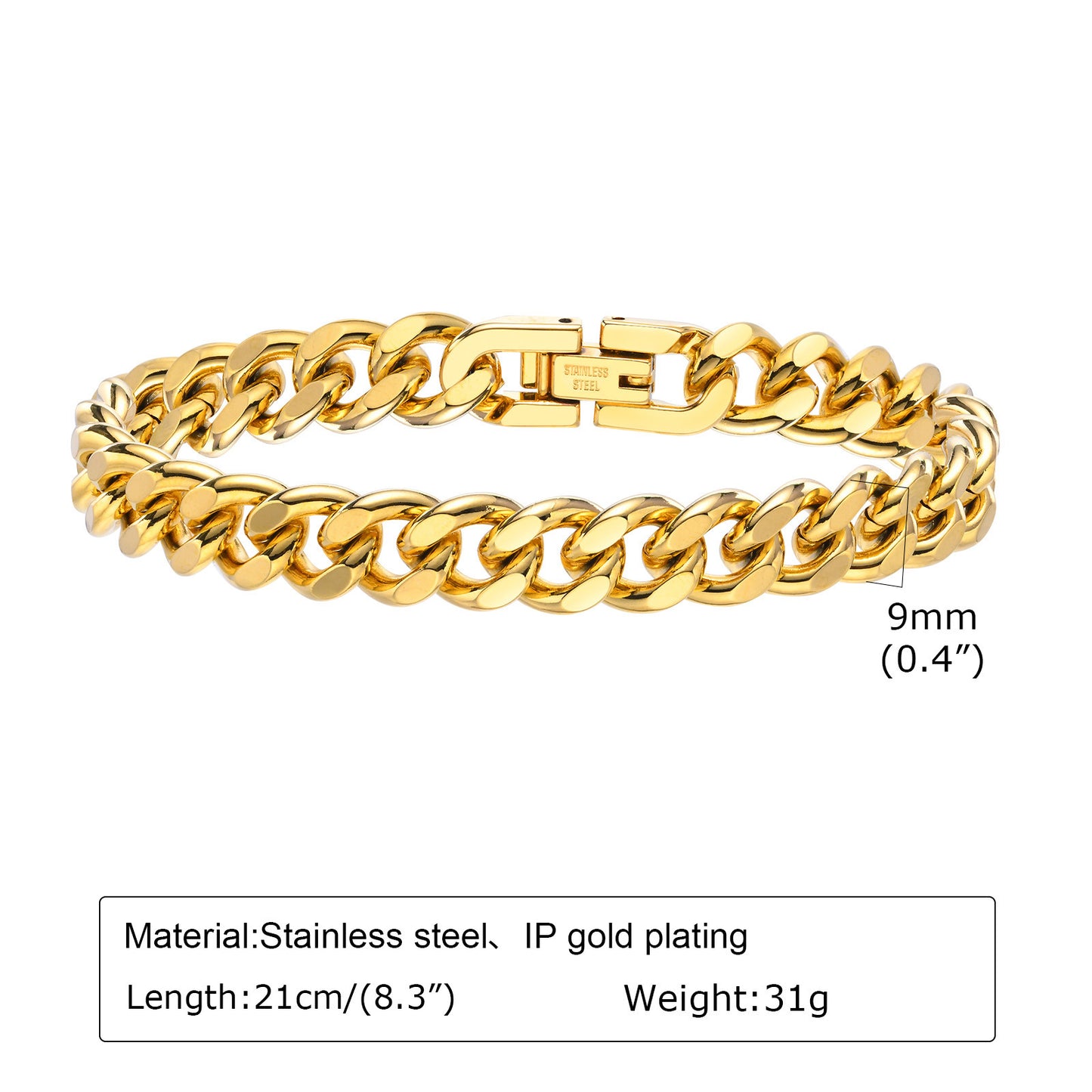 Titanium Steel Jewelry Stainless Steel Cuban Chain for Men