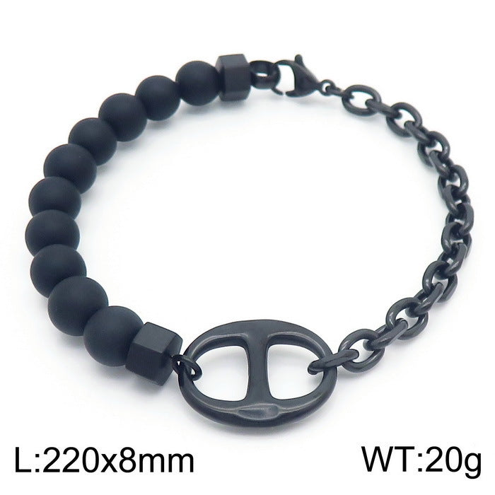 Planderful Pig Nose Titanium Bracelet For Women And Men