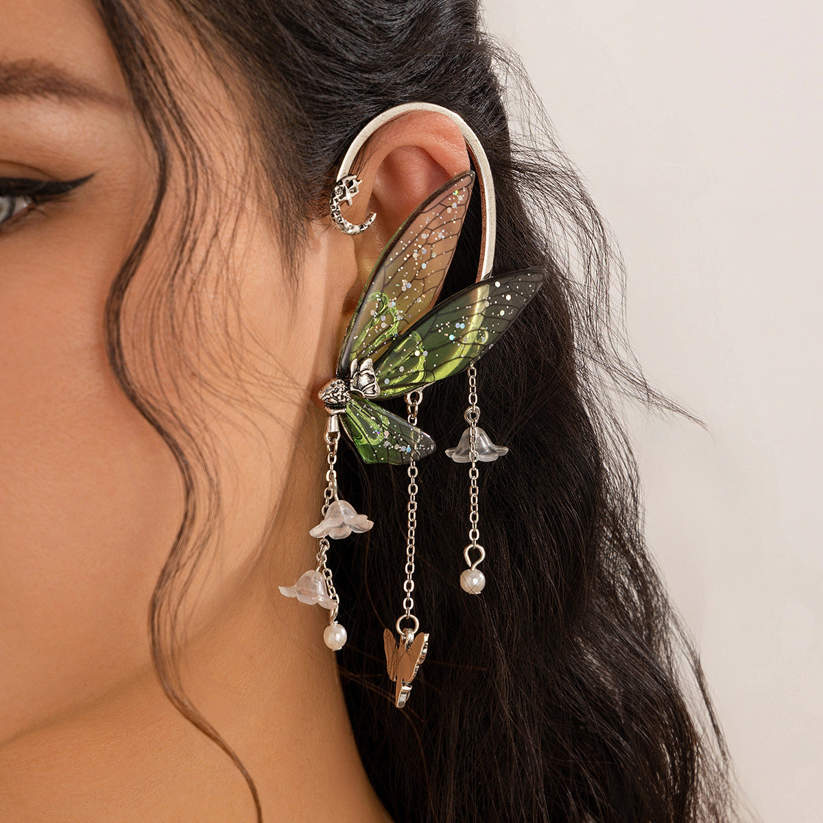 Planderful Elf Ear Earrings Butterfly Outline Wing Statement Jewelry For Women Travelers Vienna Verve