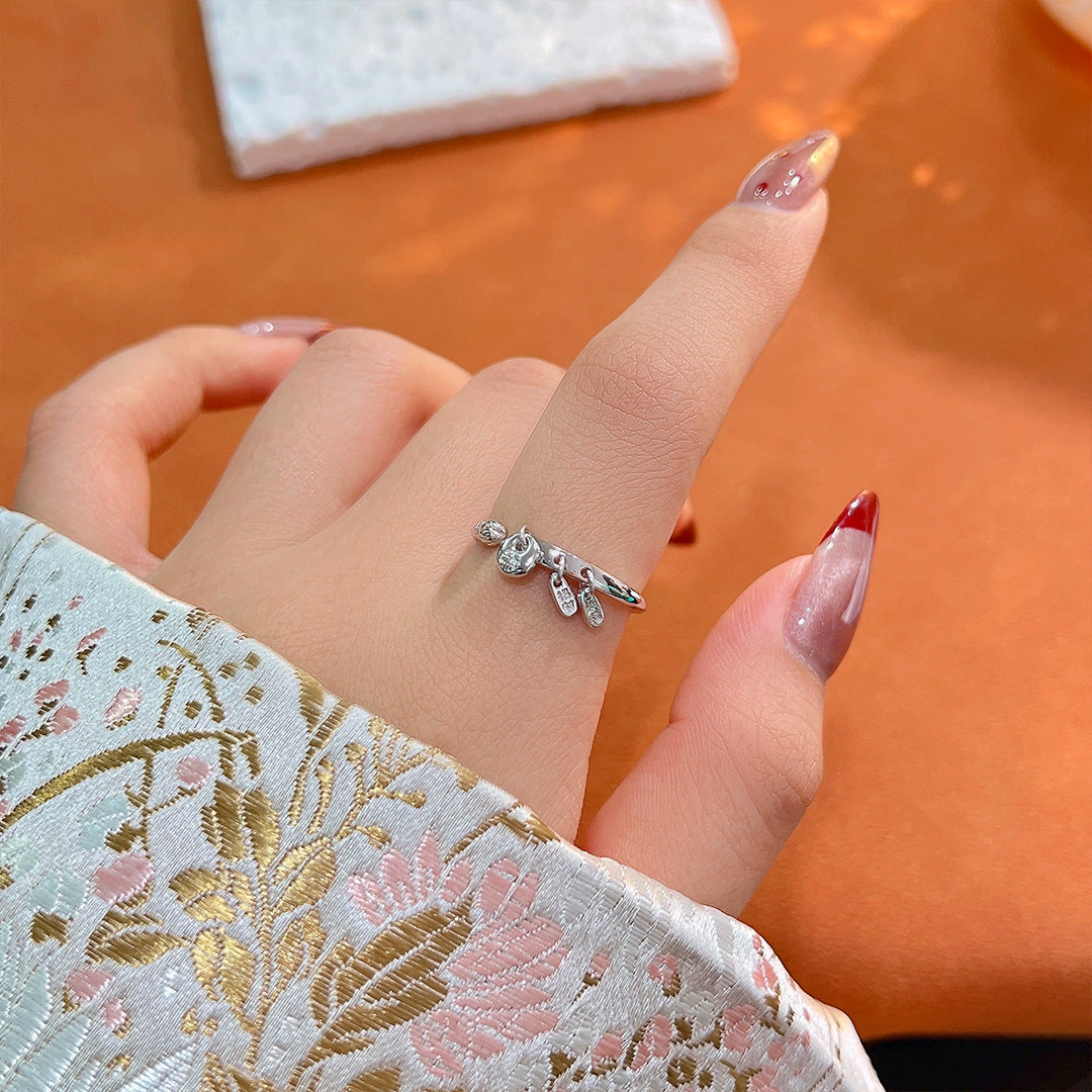 Planderful S925 Sterling Silver Fat Fu Pumpkin Lucky Nafu Ring – Exquisite Light Luxury Design