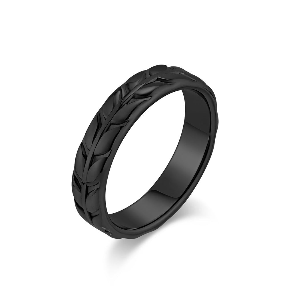 Planderful Everyday Genie Rhombus Tulip Titanium Steel Ring For Women Light Luxury Gold Plated