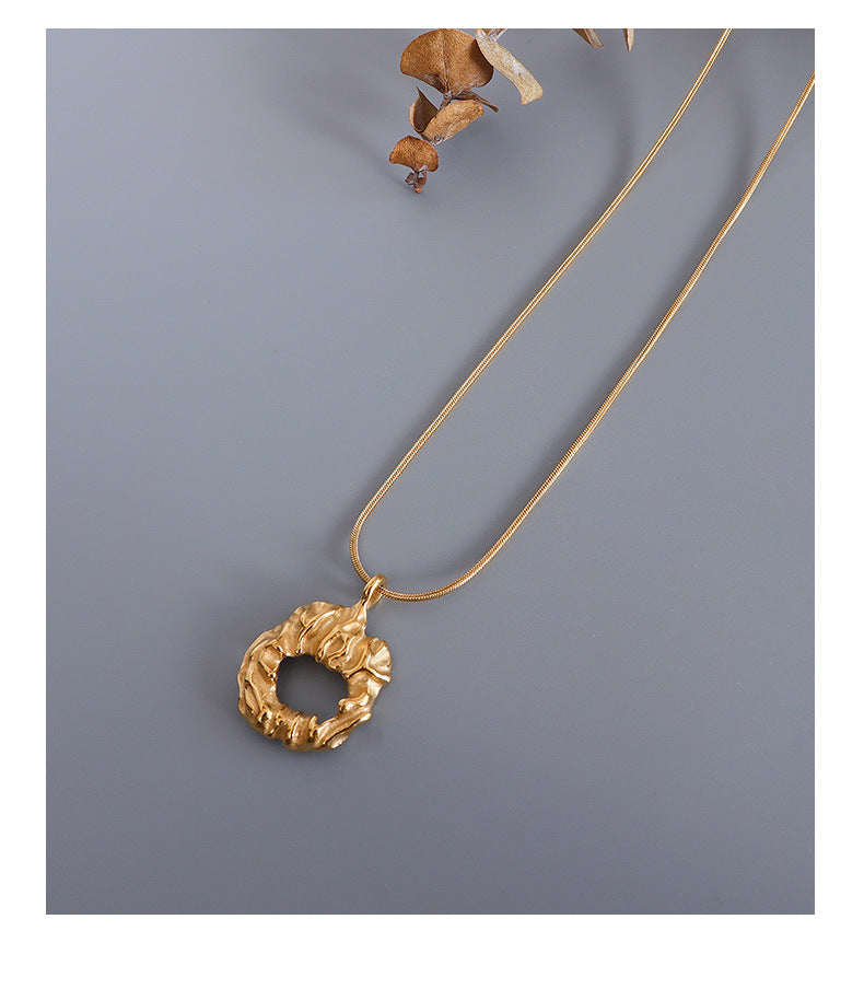 18k Gold Plated Pendant Necklace for Women - Unique European Style Jewelry