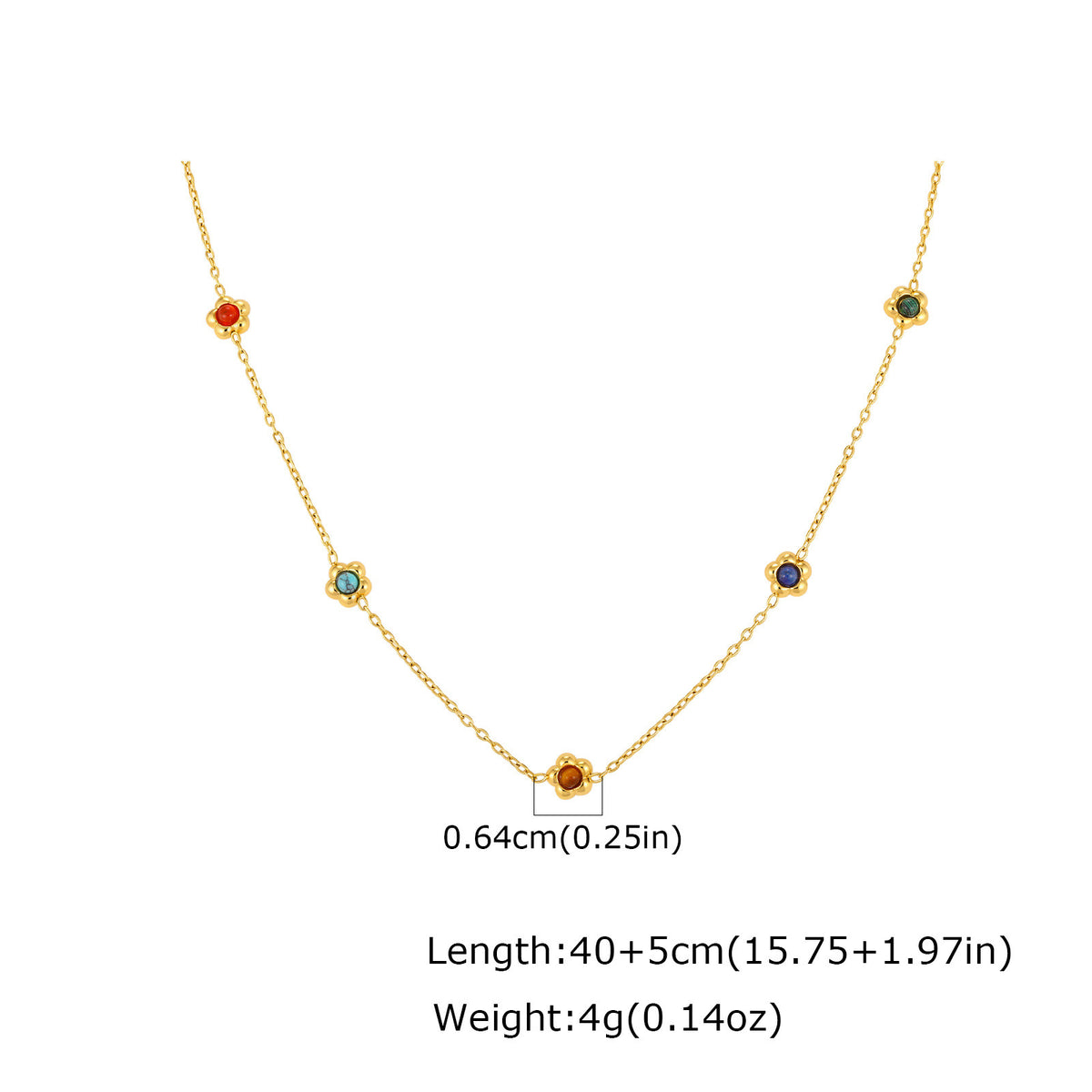 Flower Natural Stone Stainless Steel Bracelet Unisex