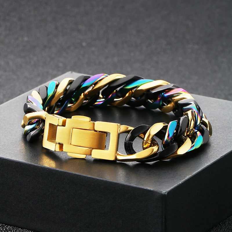 Mens Bracelet Planderful Genie Korean Mix Color Woven