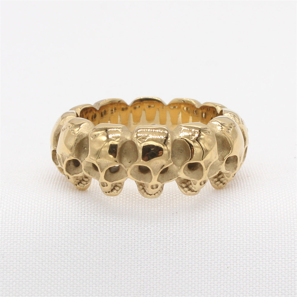 Planderful Everyday Genie – European and American Personalized Retro Skull Men's Titanium Steel Ring
