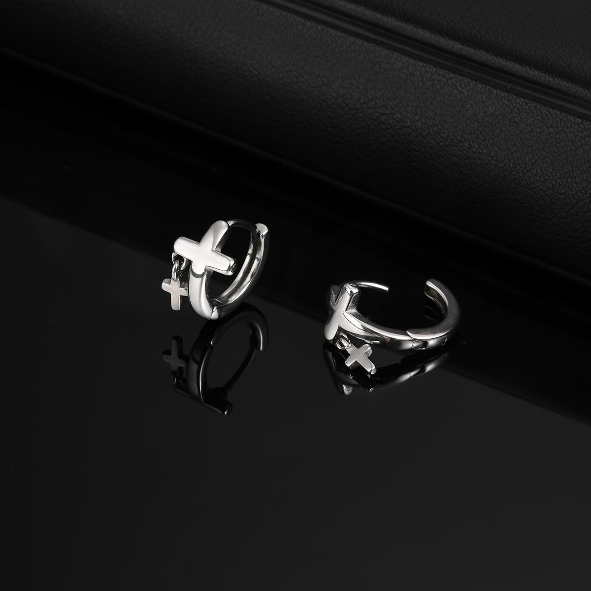 Stainless Steel Cross Earrings