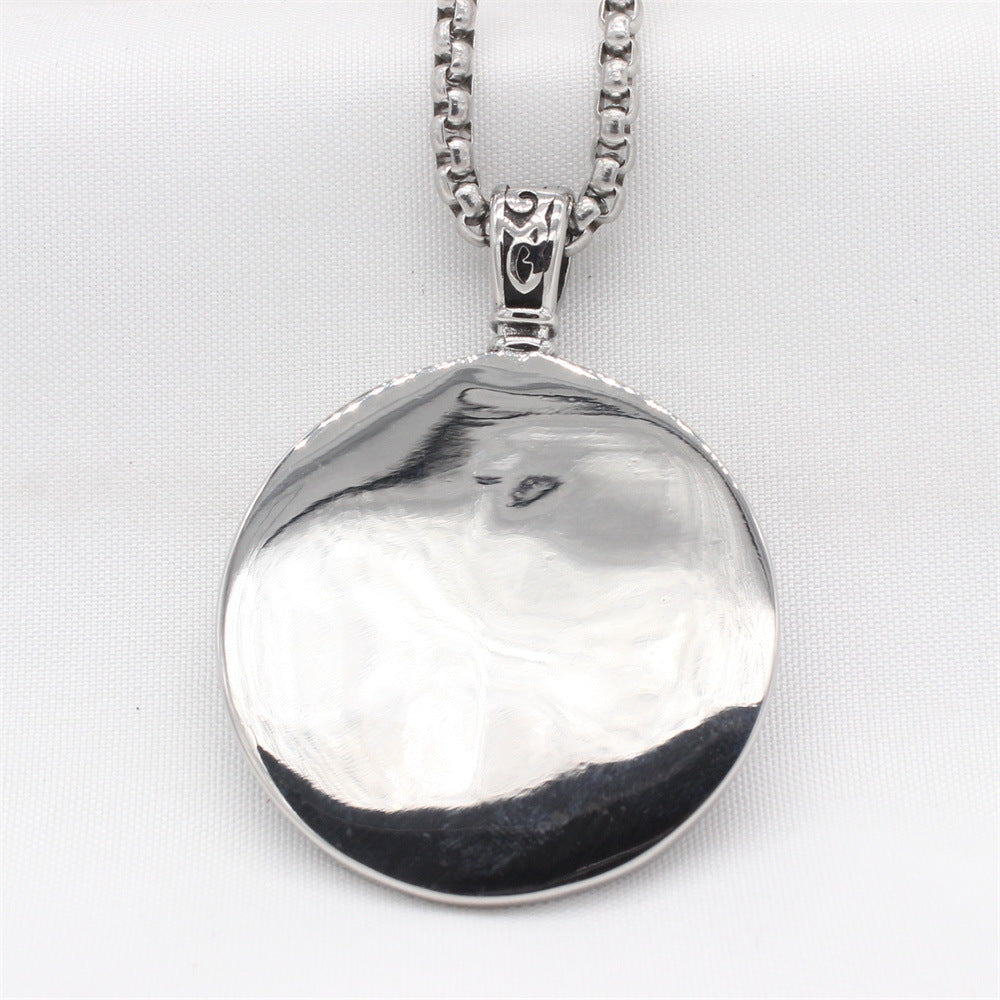 Planderful Norse Legacy – European and American Retro Viking Wolf Pendant Necklace for Men