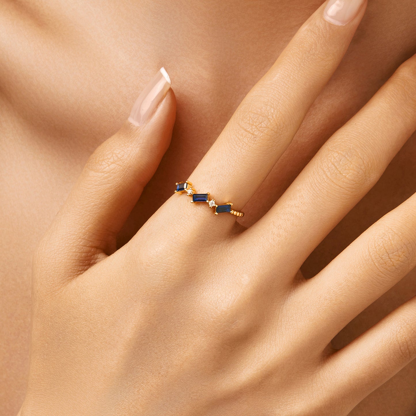 Planderful Gala Fireworks Ring – Elegant Emerald Cut Zircon Design