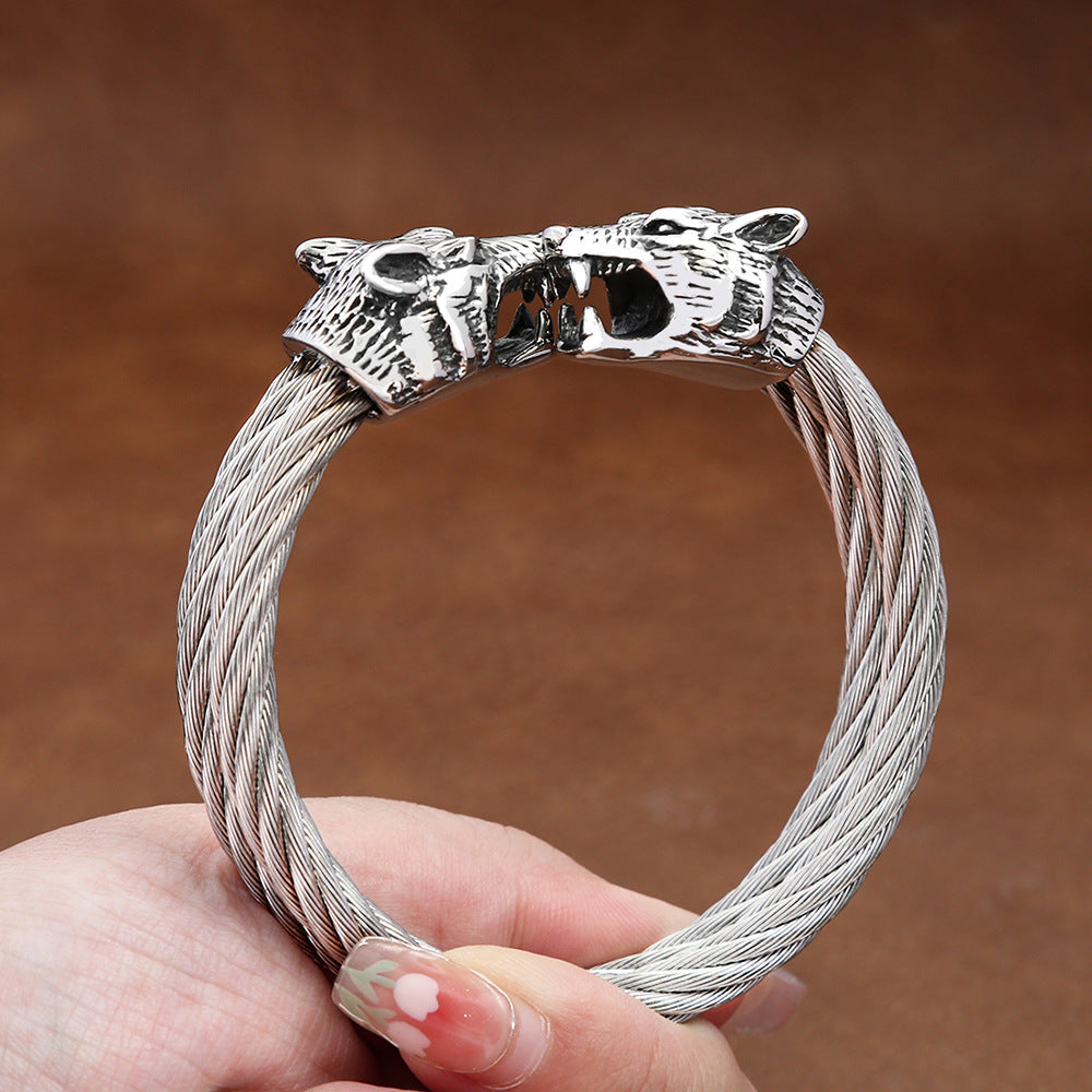 Cross-Border Foreign Trade Jewelry Viking Titanium Steel Bracelet