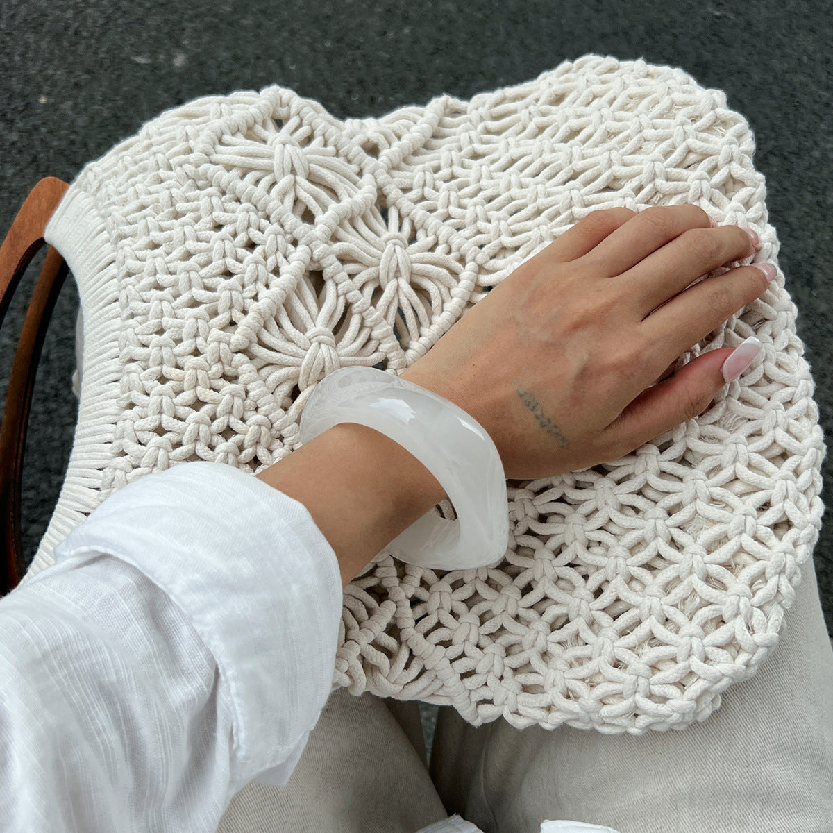 Geometric Polygon Bracelet By Planderful Vienna Verve For Women Translucent Exaggerated Modern Statement Jewelry