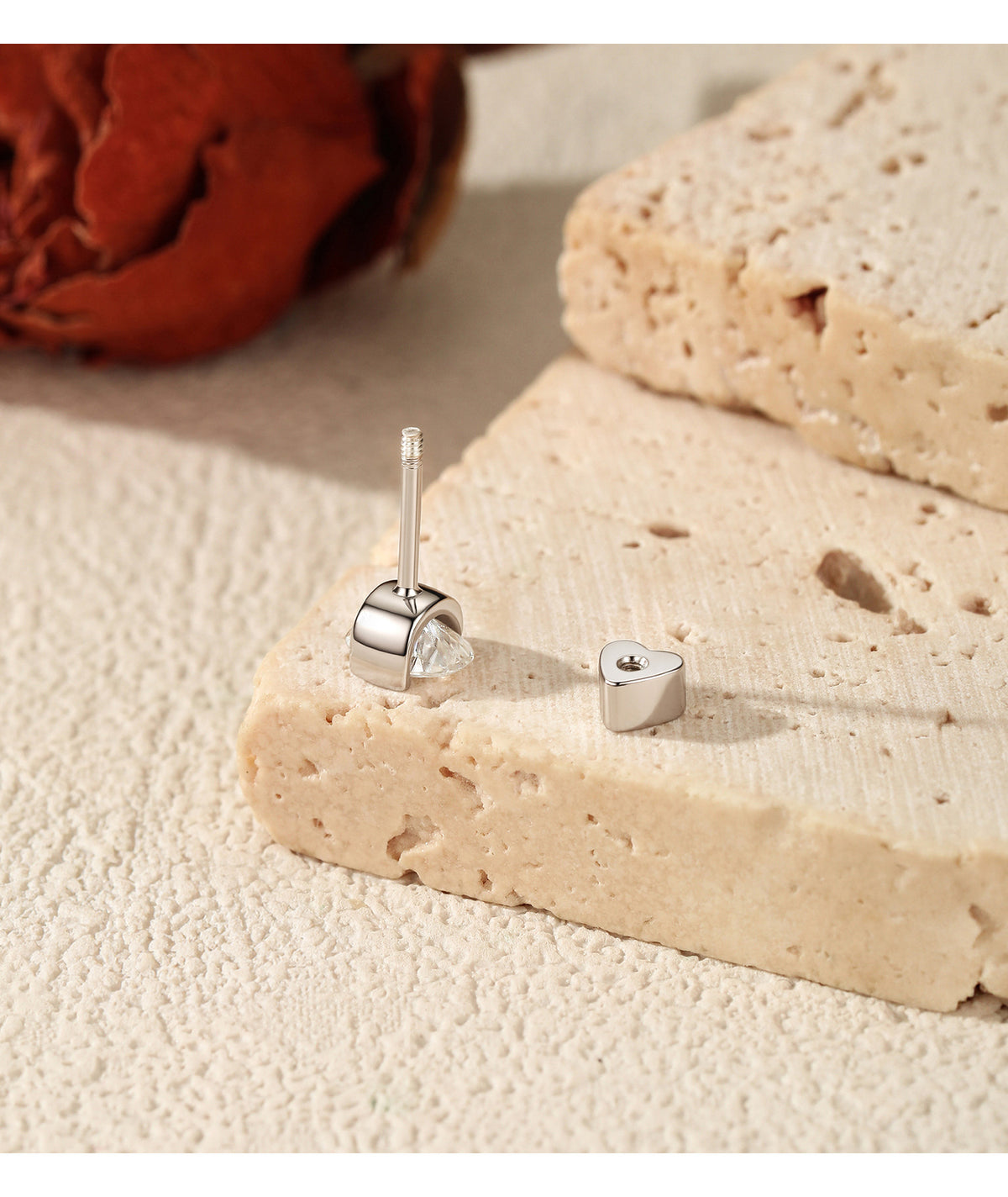 925 Sterling Silver Oval Moissanite Screw-Back Stud