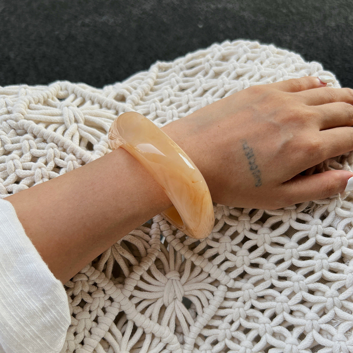 Smudged Irregular Acrylic Bracelet Exaggerated Geometric Bracelet
